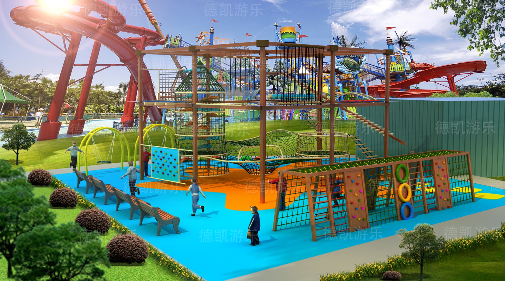 德凱游樂設(shè)備整體效果圖
